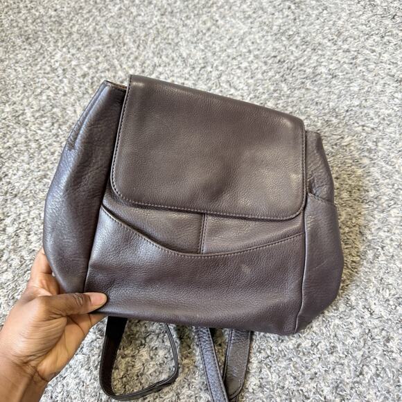 Hobo International Brown Leather Backpack Travel Bag purse Medium main image 7